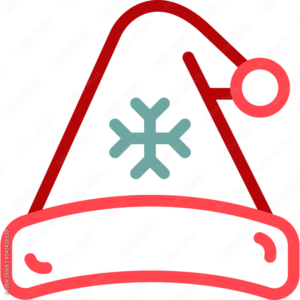Obraz premium santa hat lineal color icon illustration