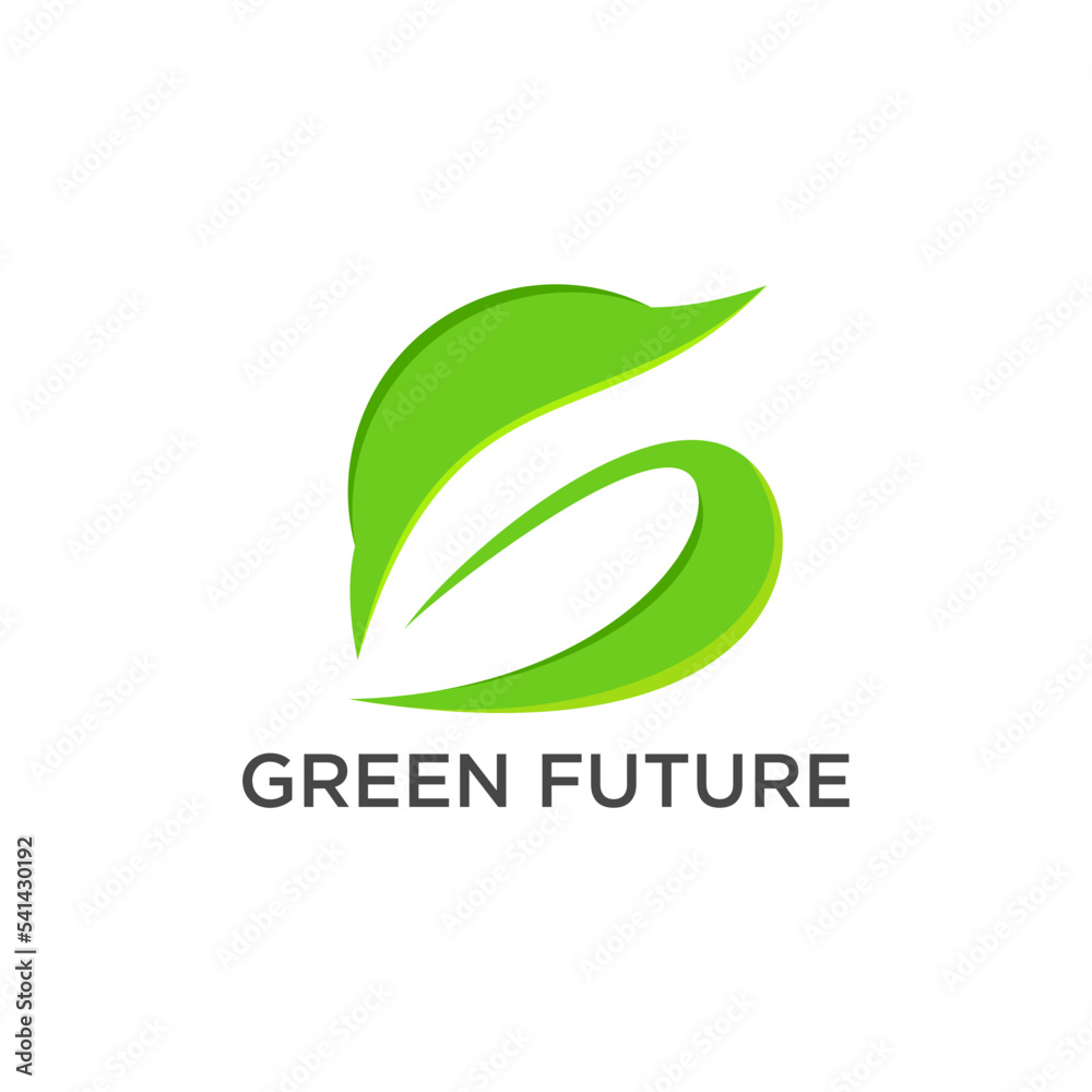Obraz premium eco green nature logo templates