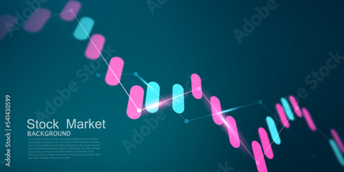 business vector illustration design Stock market charts or Forex trading charts for business and finance ideas.