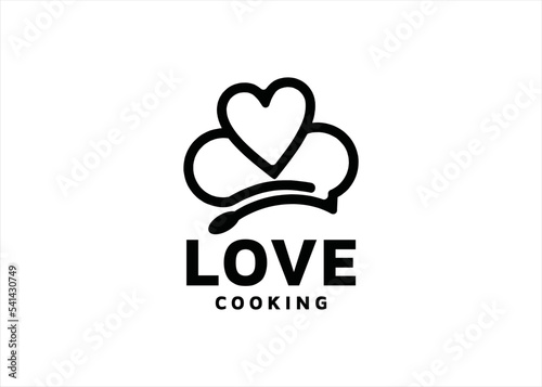 love food cooking chef logo design