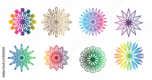 colorful mandala background, set mandala,Mandalas for coloring book. Color pages set. Decorative round ornaments. Anti-stress therapy patterns. Yoga logos, backgrounds for meditation. Unusual flowers. © MDTANBIR