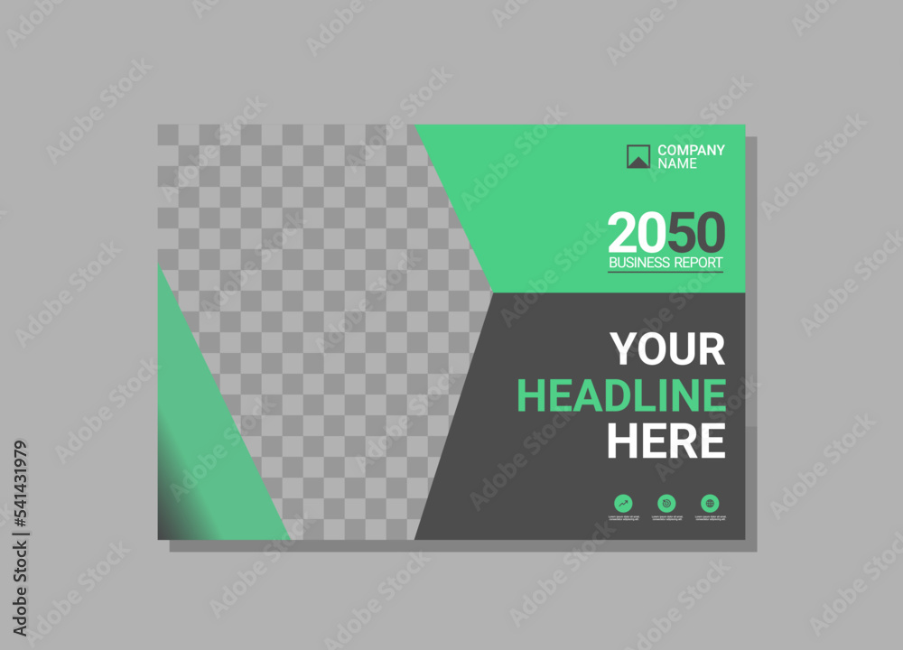 Corporate book cover horizontal design Corporate book cover horizontal design