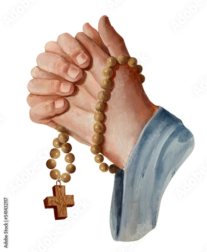 prayer, hands with rosary