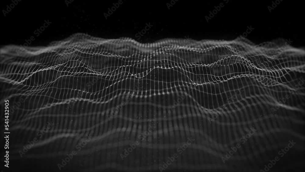 Abstract Technology Spherical Background With Particles Looping/ 4k ...