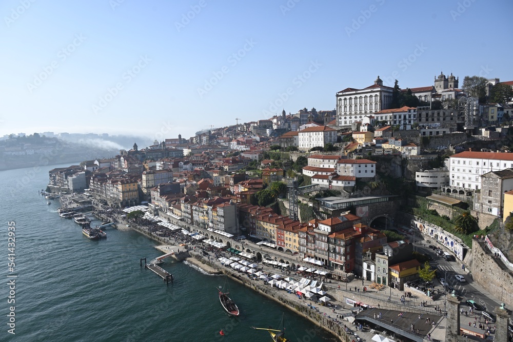 Panoramic view of old Porto, Portugal