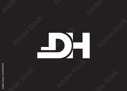 letter DH logo design vector template logo design