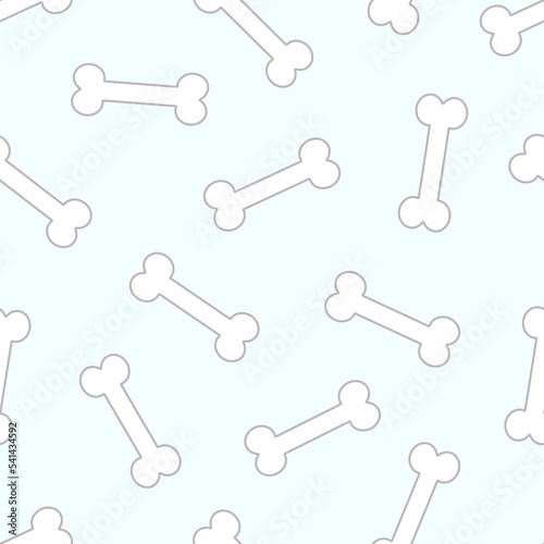 Bone seamless pattern that suits halloween you and dogs. On a blue background. © Татьяна Рябова