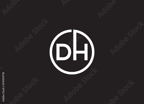 letter DH logo design vector template logo design