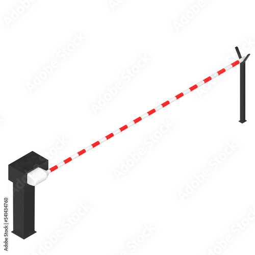 Fotografie 3d rendering illustration of a level crossing