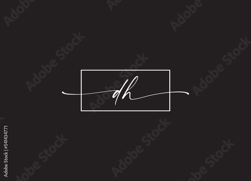 letter DH logo design vector template logo design