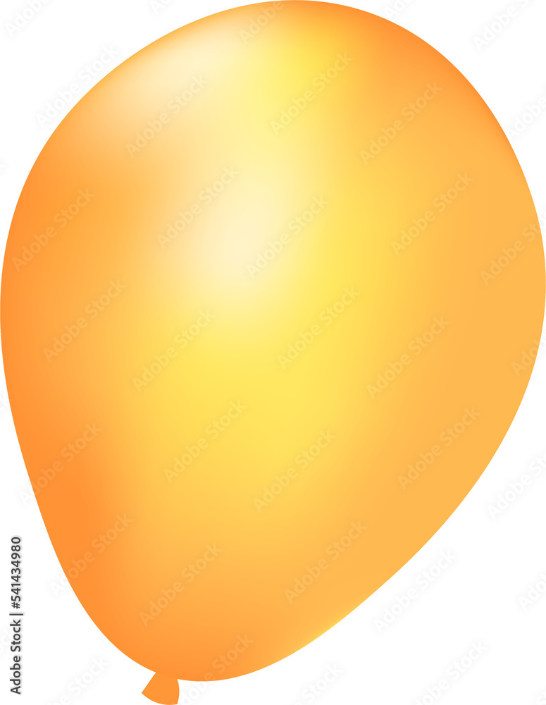 Yellow balloon illustration
