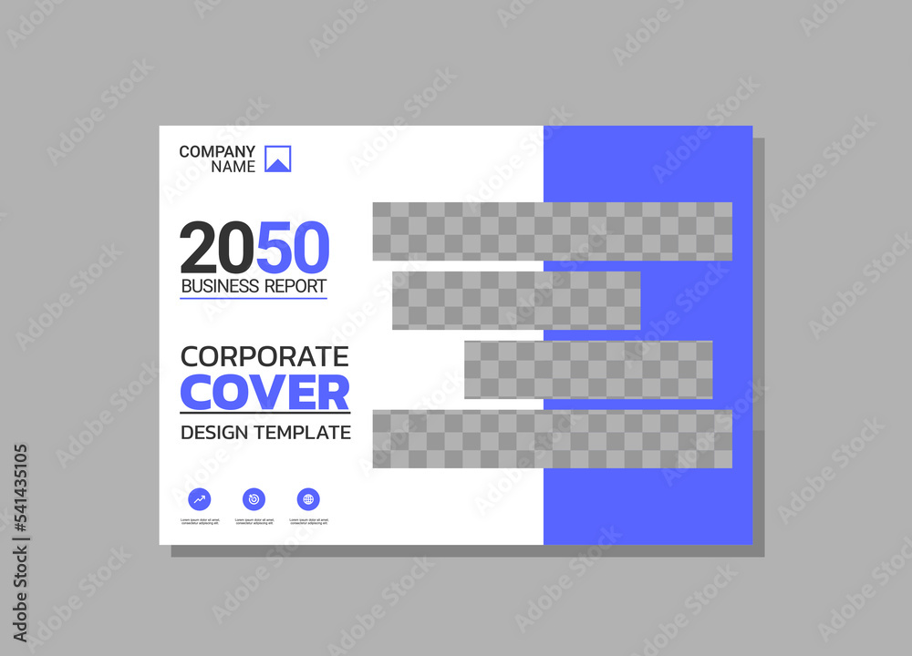 Fototapeta premium Modern business annual report horizontal