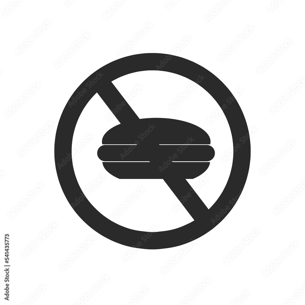 don't eat sign, not allowed to bring food icon don't eat sign, not allowed to bring food icon
