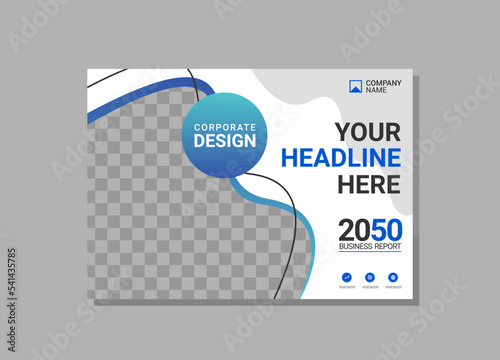 Corporate book cover horizontal design