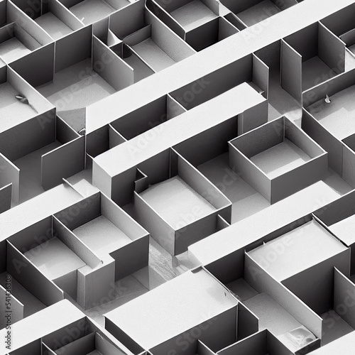office maze, seamless pattern