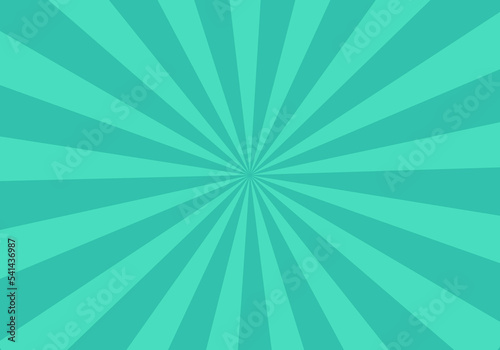green sunburst starburst background with rays