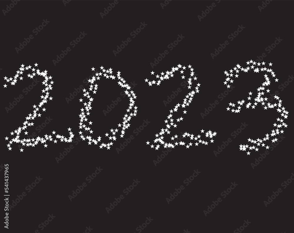 Happy New Year 2023 - New Year Shining background with gold clock and glitter Happy New Year 2023 - New Year Shining background with gold clock and glitter