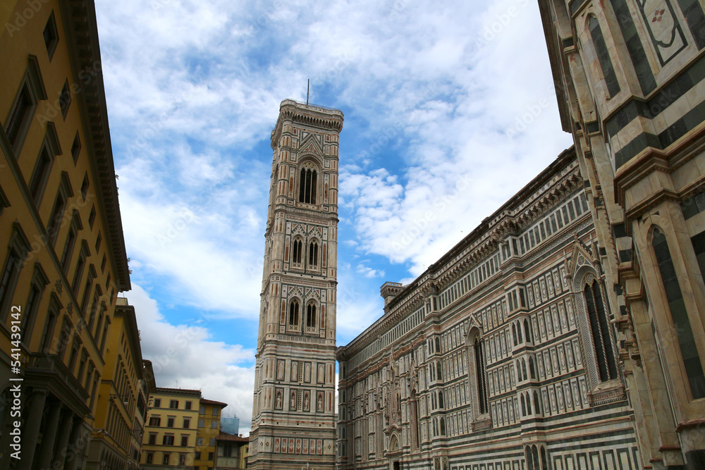 Cathedral of Santa Maria del Fiore with the Campanile di Giotto, Florence Cathedral in Tuscany, Italy