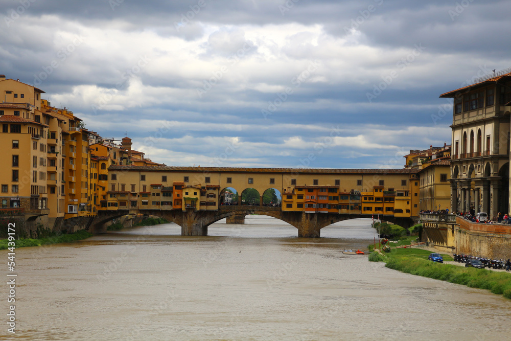 Ponte Vecchio is the oldest bridge over the Arno in the Italian city of Florence