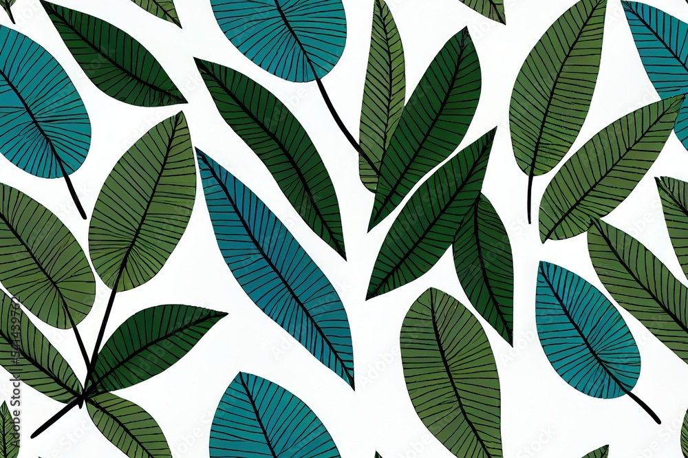 tropical pattern with leaves and ethnic elements. perfect design for fabrics, decor and stationery