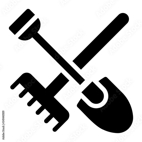 gardening tools glyph icon