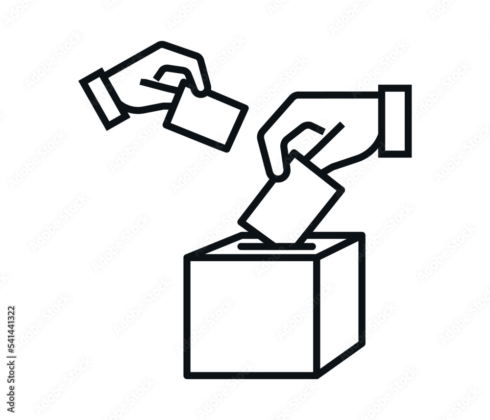 Ballot box and voting concept on white background.
Ballot box and voting concept on white background.