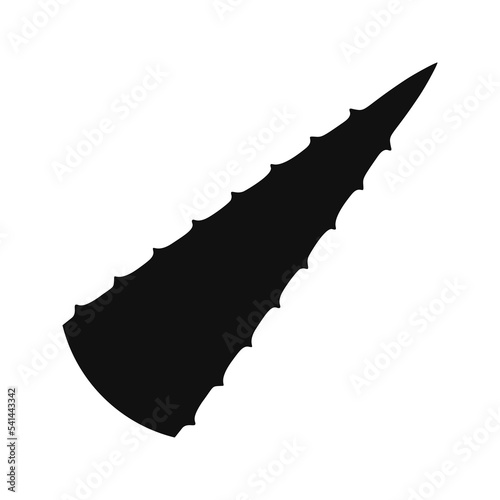 Aloe Vera Rounded Leaf Silhouette Icon