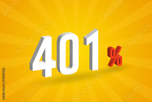 401% discount 3D text for sells and promotion.