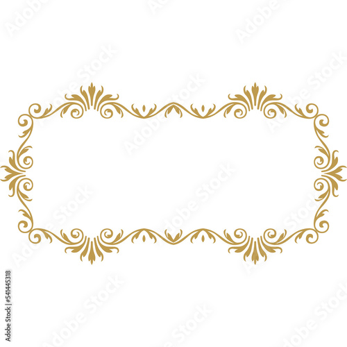 Beautiful illustration of a decorative ornament abstract gold floral frame with golden ornament confetti with floral elements for wedding and birthday and festival 