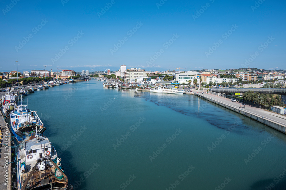 Panorama of the port of Pescara from the Bridge of the Sea