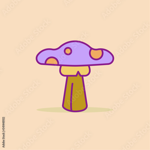 Retro mushroom. Mushroom icon. Retro icons. groovy icons