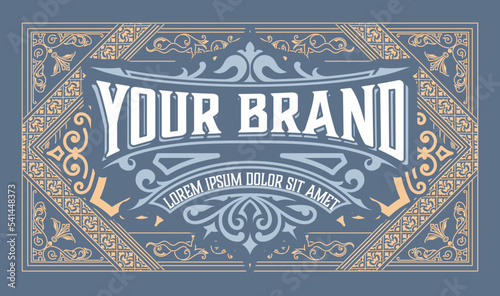Western card with vintage style
