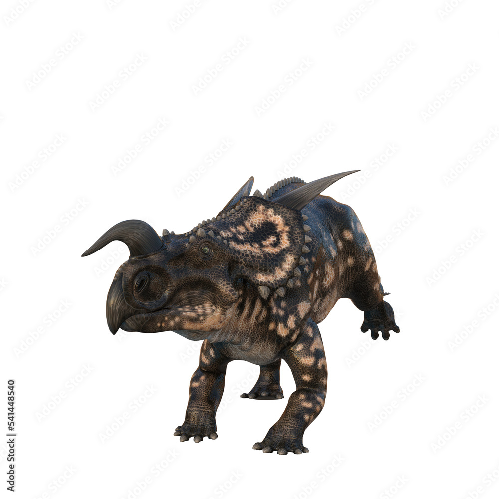 Fototapeta premium Einosaurus Dinosaur. 3D illustration isolated on transparent background.