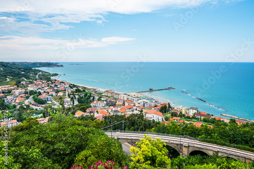 High angle view of the coast of San VIto Chietino