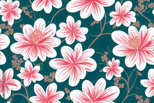 Floral seamless patterns. 2d illustrated design for paper, cover, fabric, interior decor and other users