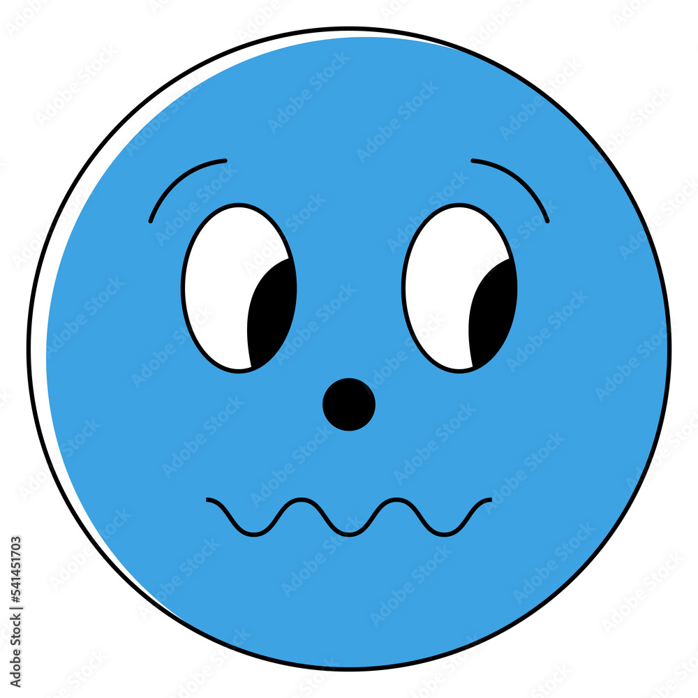 Fototapeta premium Flat comic cartoon face