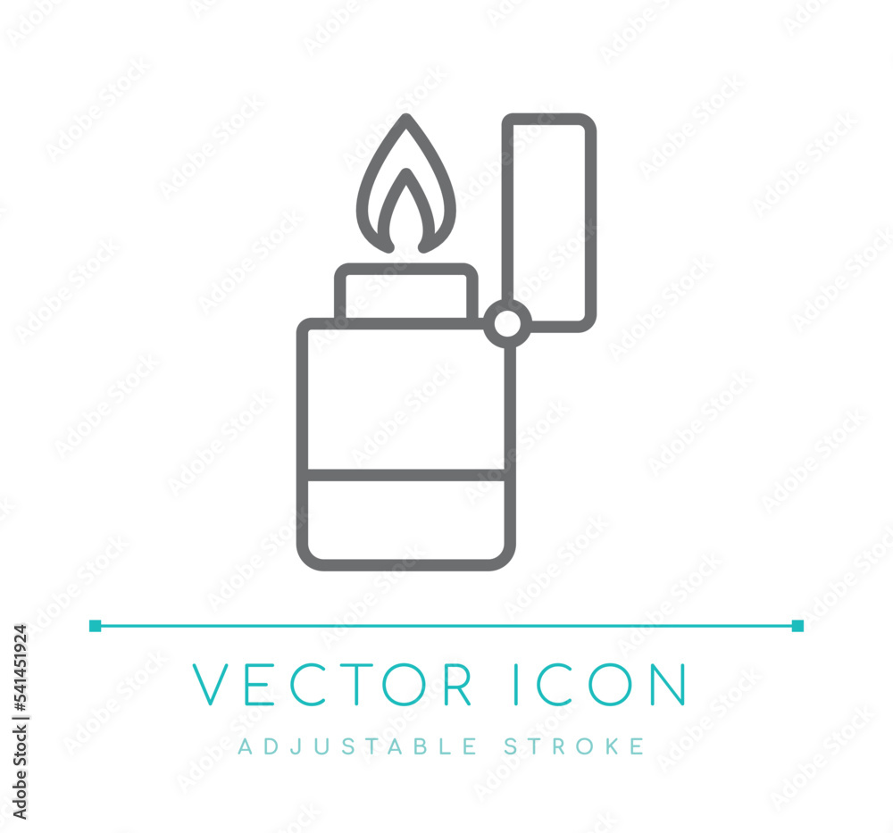 Obraz premium Pocket Lighter Line Icon