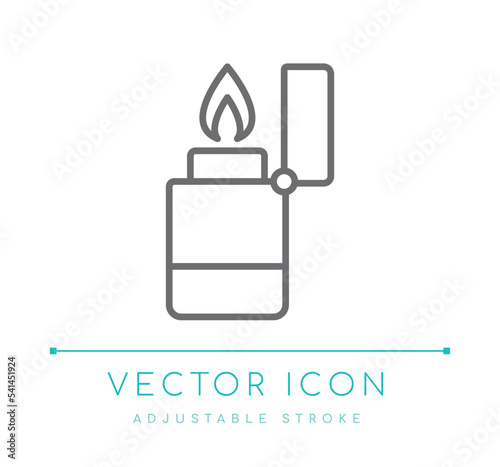 Pocket Lighter Line Icon