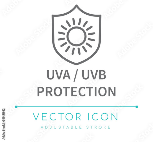 UVA - UVB Protection Line Icon