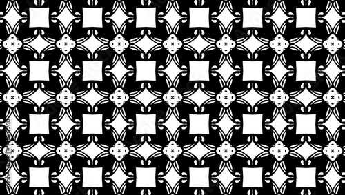 Ornament with elements of black and white colors.