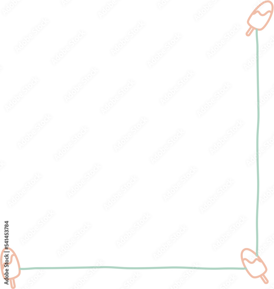 Obraz premium Colorful Cute Corner Doodle Vector Illustration