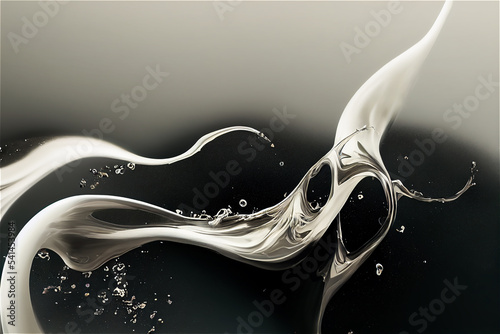 Black and white liquid back...