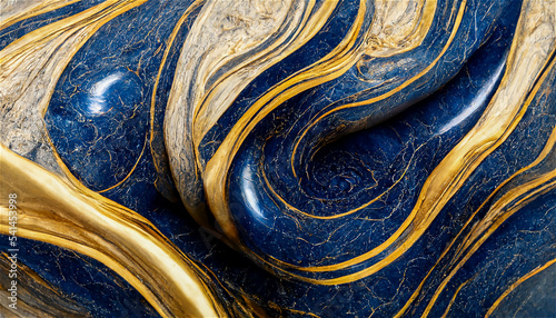 Blue and gold luxury surface