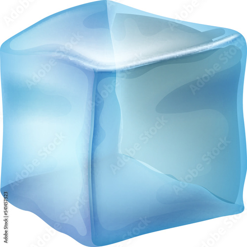 Blue cold cube. Party driink ice block photo