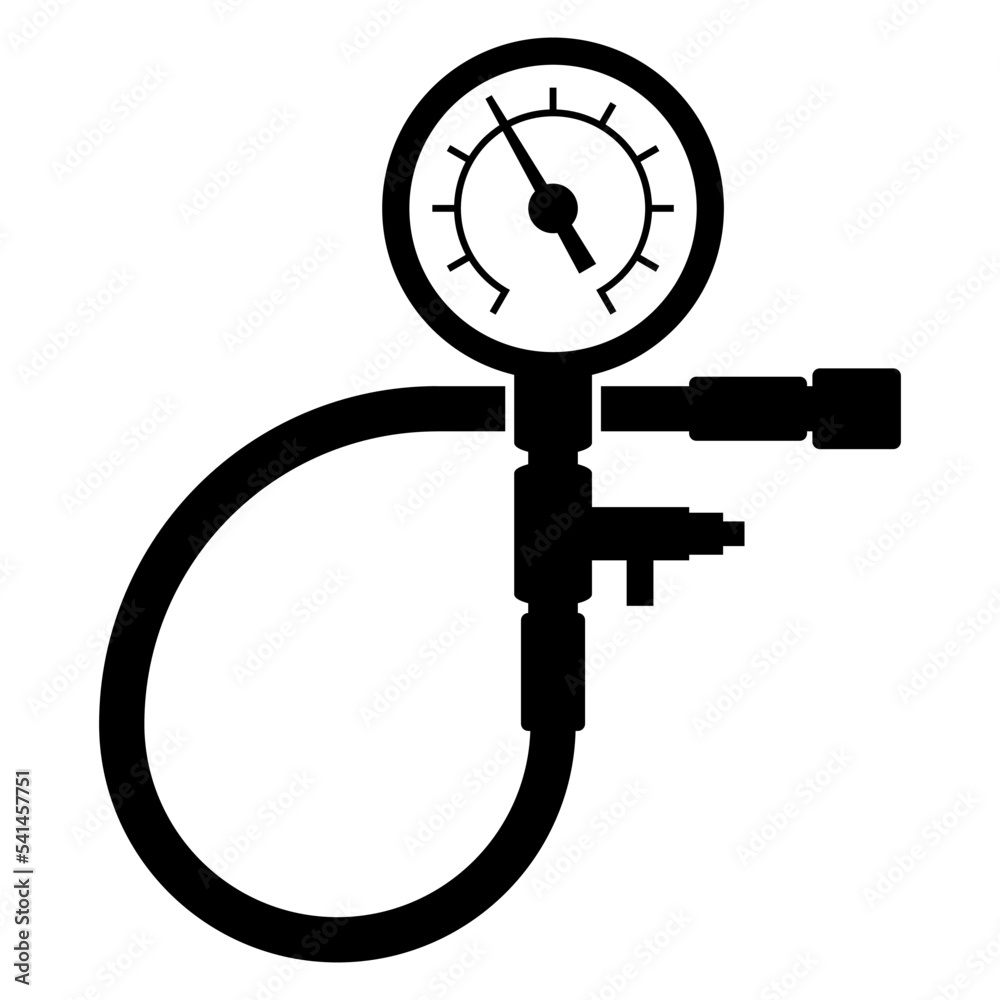 Naklejka premium Fuel pressure tester flat icon