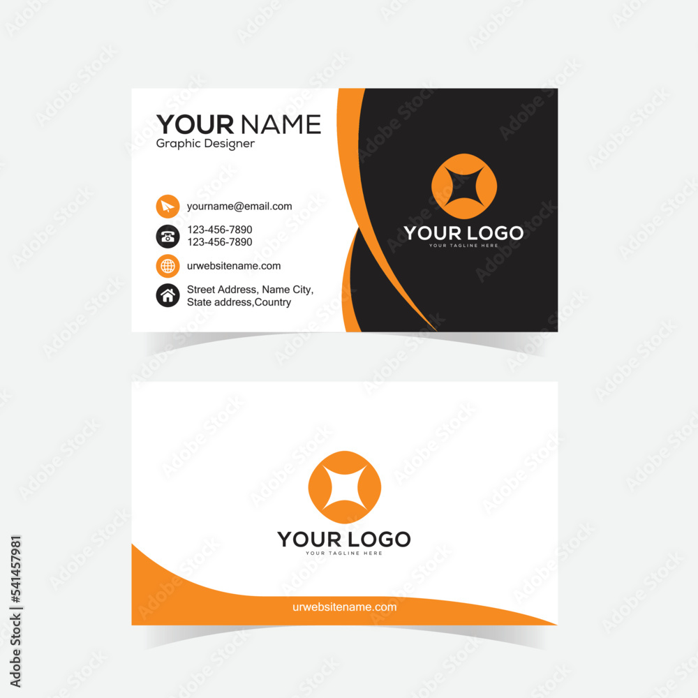 Fototapeta premium Modern Corporate Business Card Design Template For Your Company