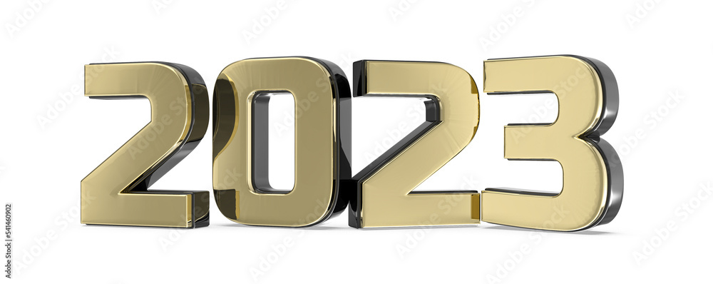 Number 2023 New Year 3D Render Number 2023 New Year 3D Render