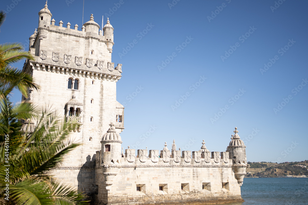 Huge fancy architecture of a big tower on the sea