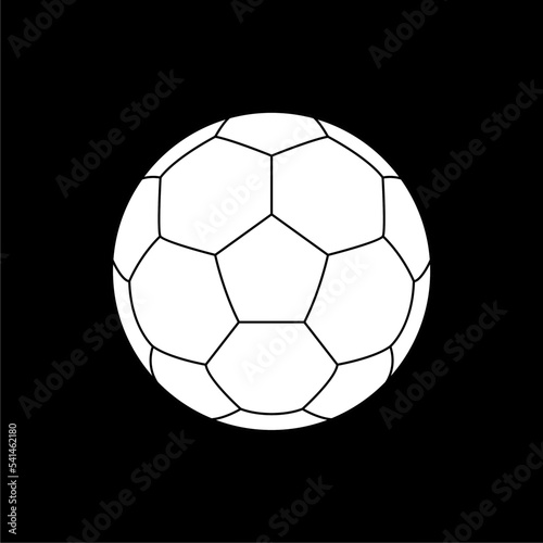 Fototapeta Naklejka Na Ścianę i Meble -  Foot Ball or Soccer Ball Icon Symbol for Art Illustration, Logo, Website, Apps, Pictogram, News, Infographic or Graphic Design Element. Vector Illustration