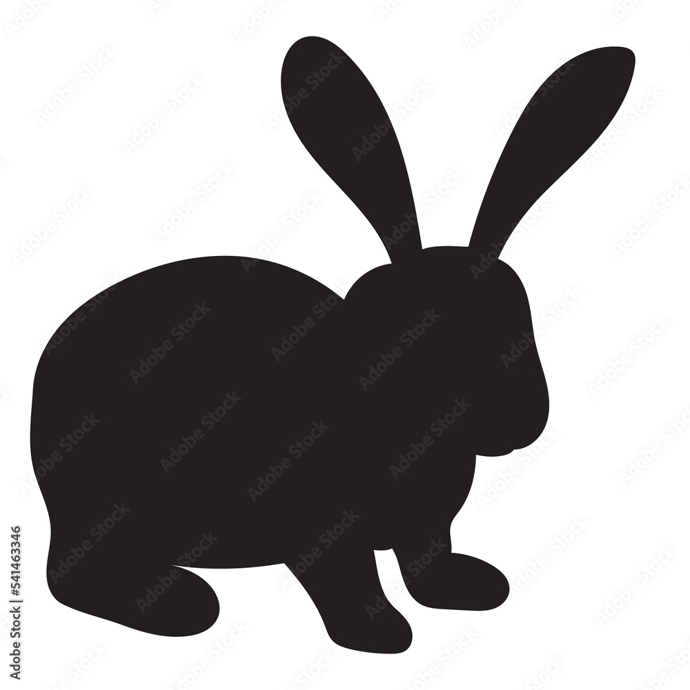 rabbit silhouette design isolated vector rabbit silhouette design isolated vector